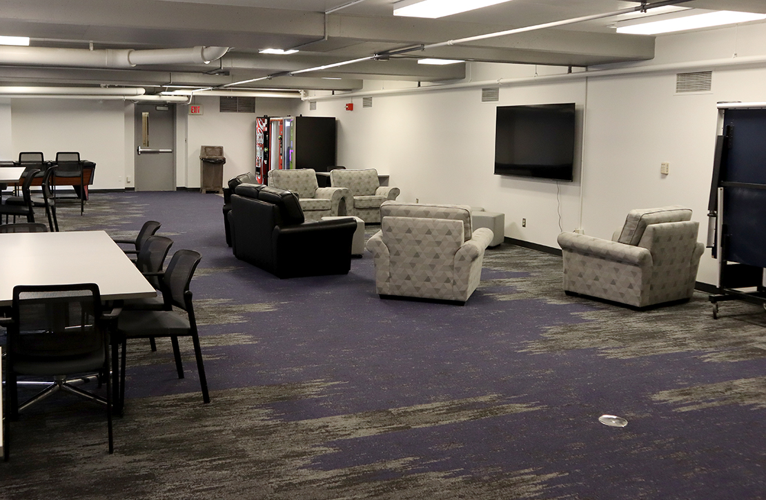 Recreation room in the lower level.