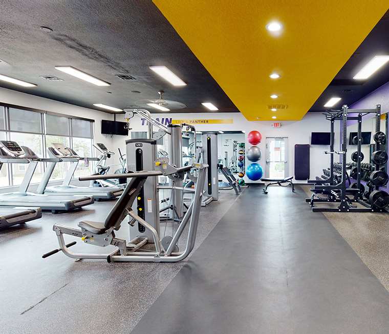 Fitness room on-site.