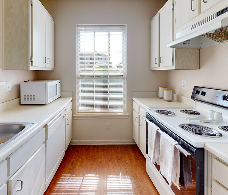 View of kitchen.