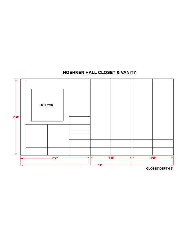 Noehren Hall Closet Layout