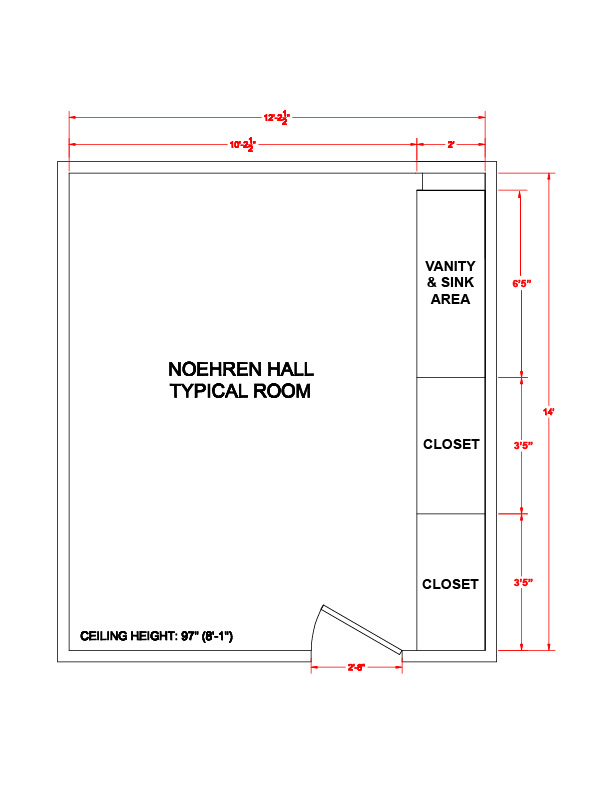 Noehren Hall Room Layout