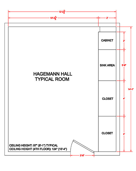Hagemann Hall - Typical Room